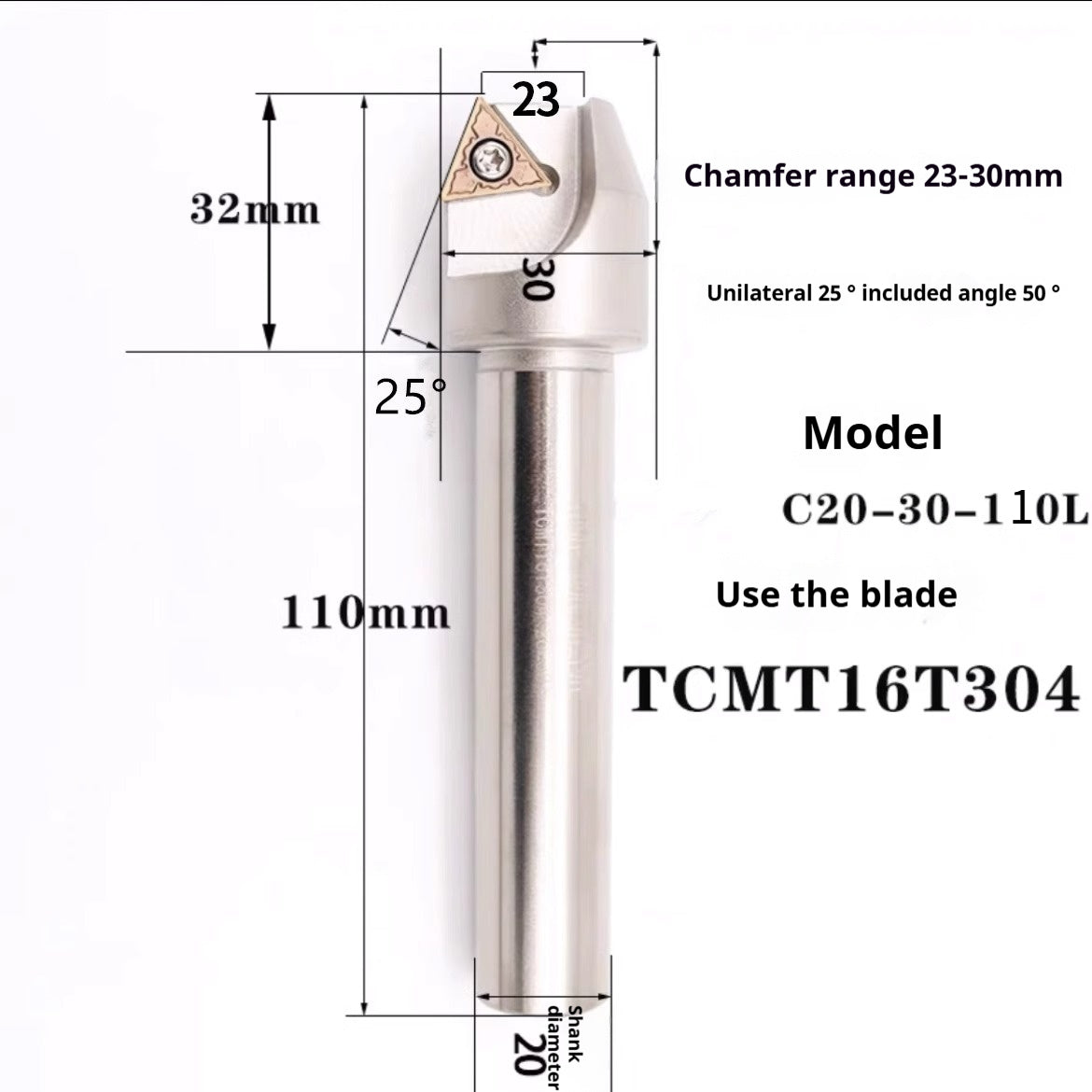 6039 Machining center 15 20 25 30 35 40 45 50 55 60 65 70 75 degree chamfering toolholder TCMT Shandong Denso Pricision Tools Co.,Ltd.